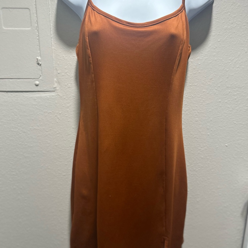Elegant Orange Mini Dress